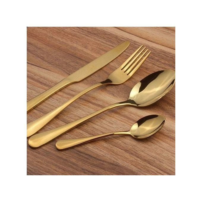Golden spoon+fork