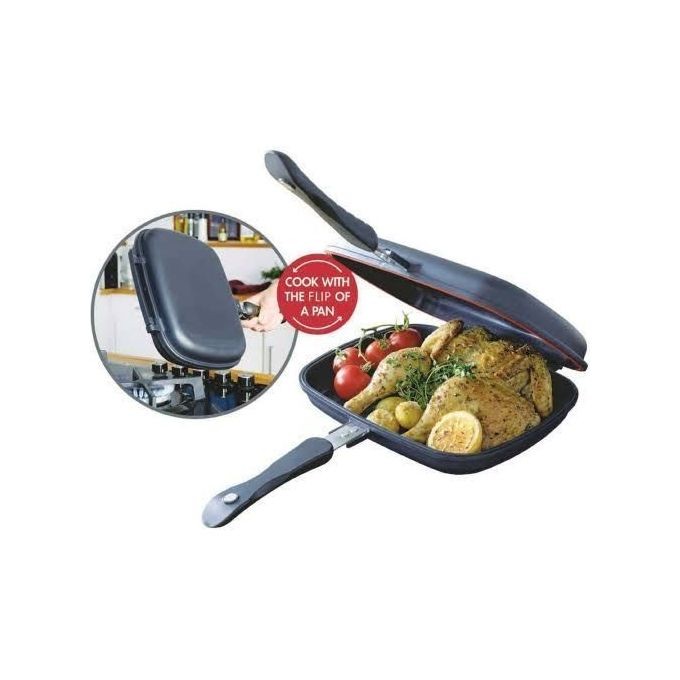 Nonstick double grill pan